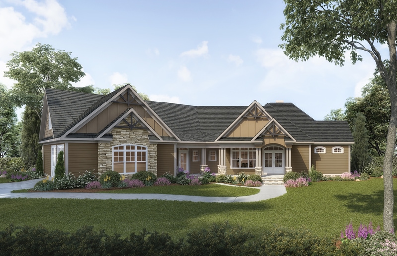 3D Home Rendering Craftsman